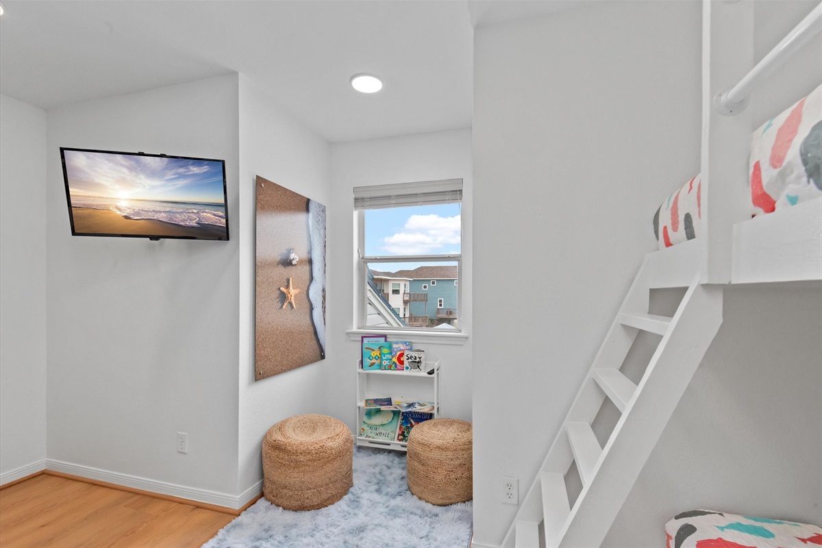 Bunk beds provide the perfect sleeping spot for kids or teens.