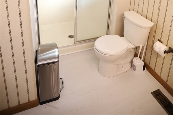 Master Suite full bathroom full bathroom showing toilet, walk-in shower in the background