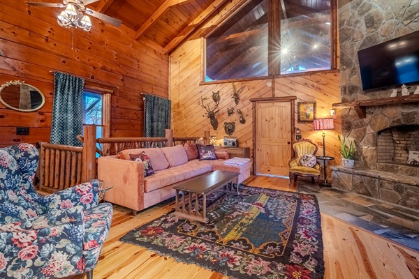 Sleeper sofa in main floor den