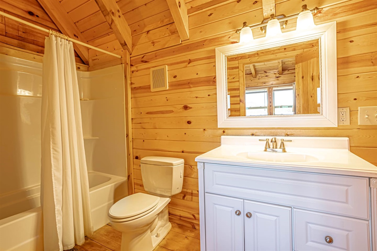 Upstairs master bathroom TWO