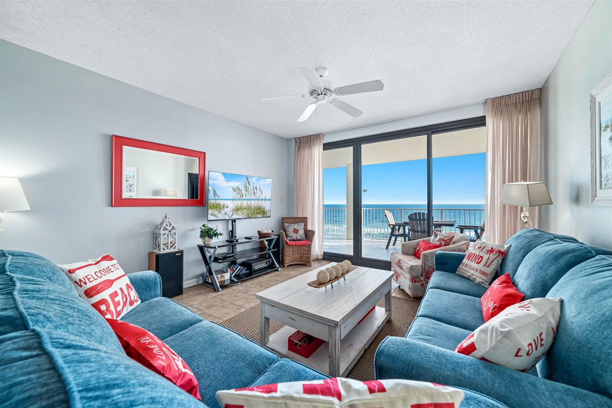 Coastal living at its finest, with stunning ocean views and a comfortable living space.