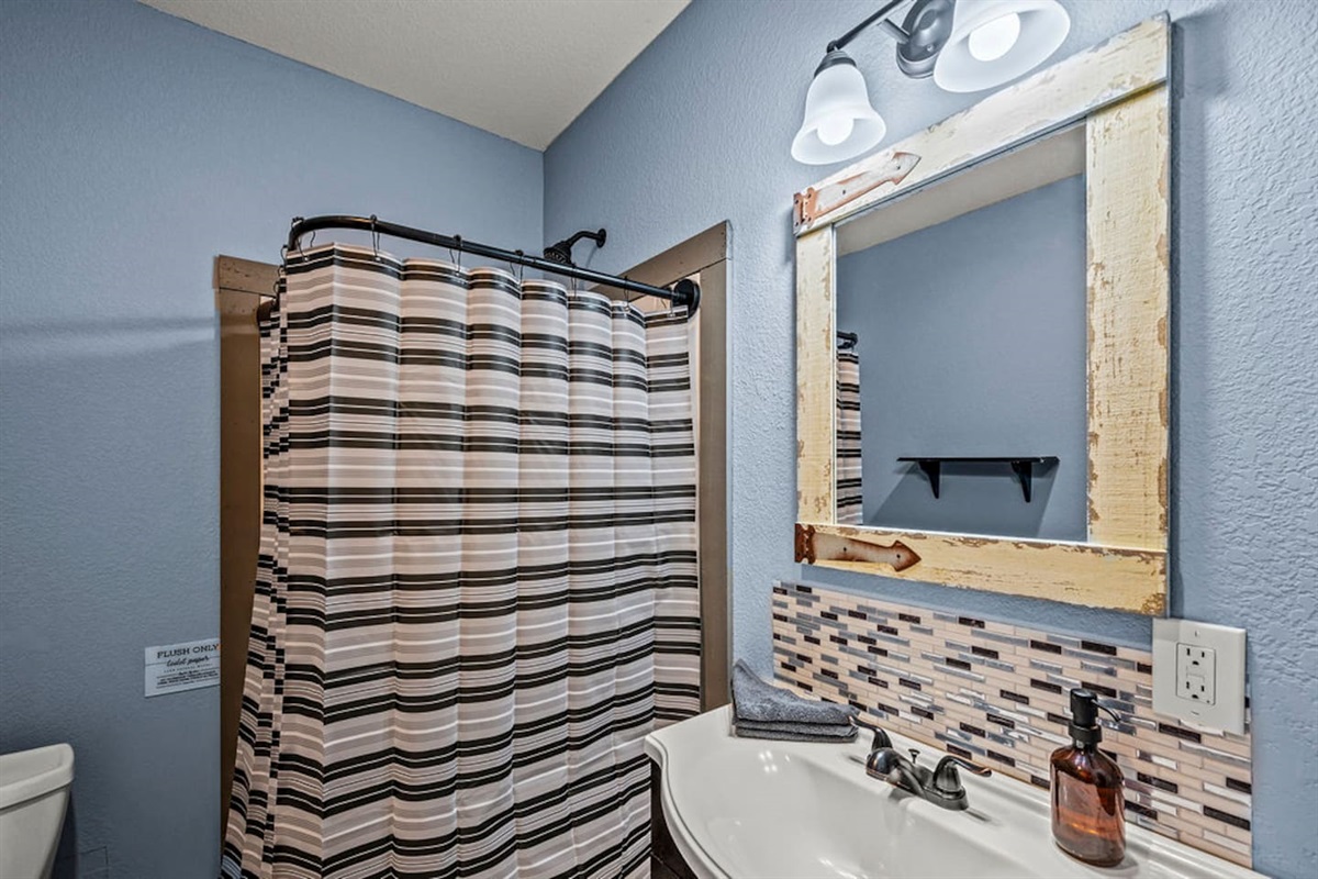 Downstairs full bathroom.