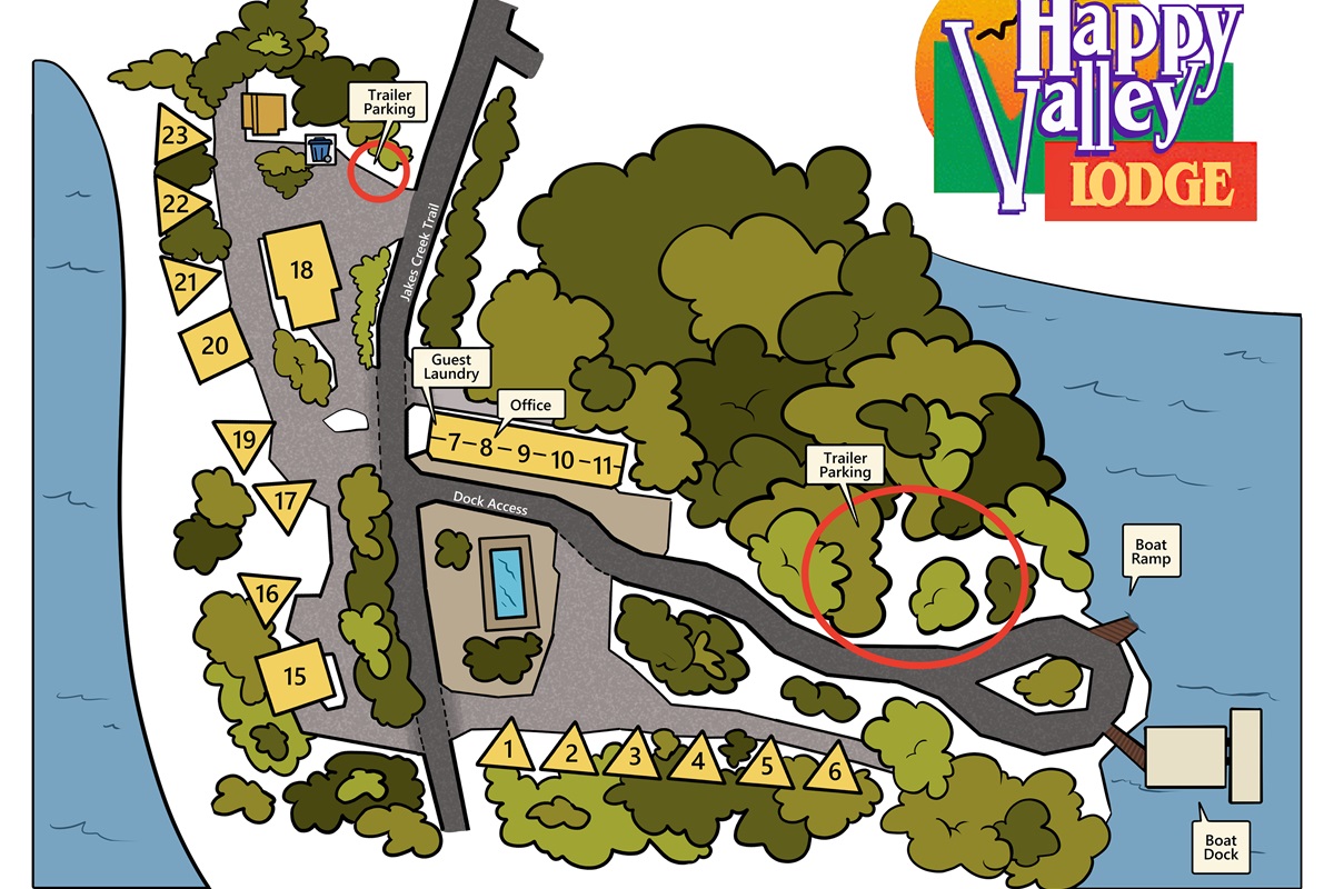Map of Happy Valley Lodge