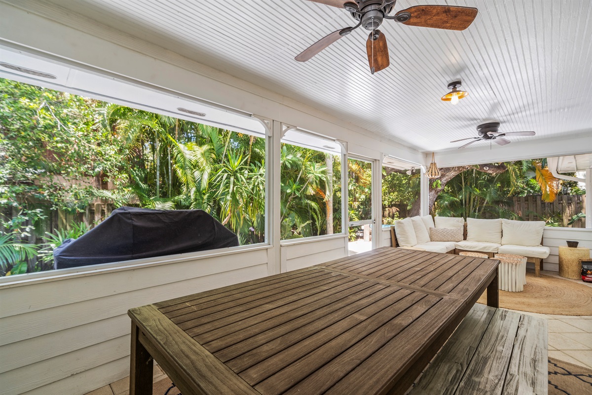 Outdoor Screened in Dining Table