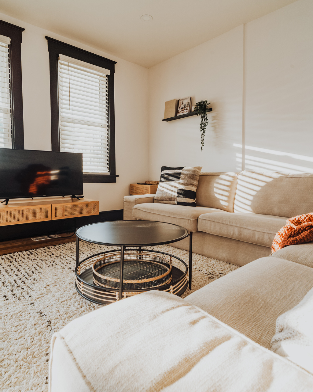 Close-Up View of Living Room