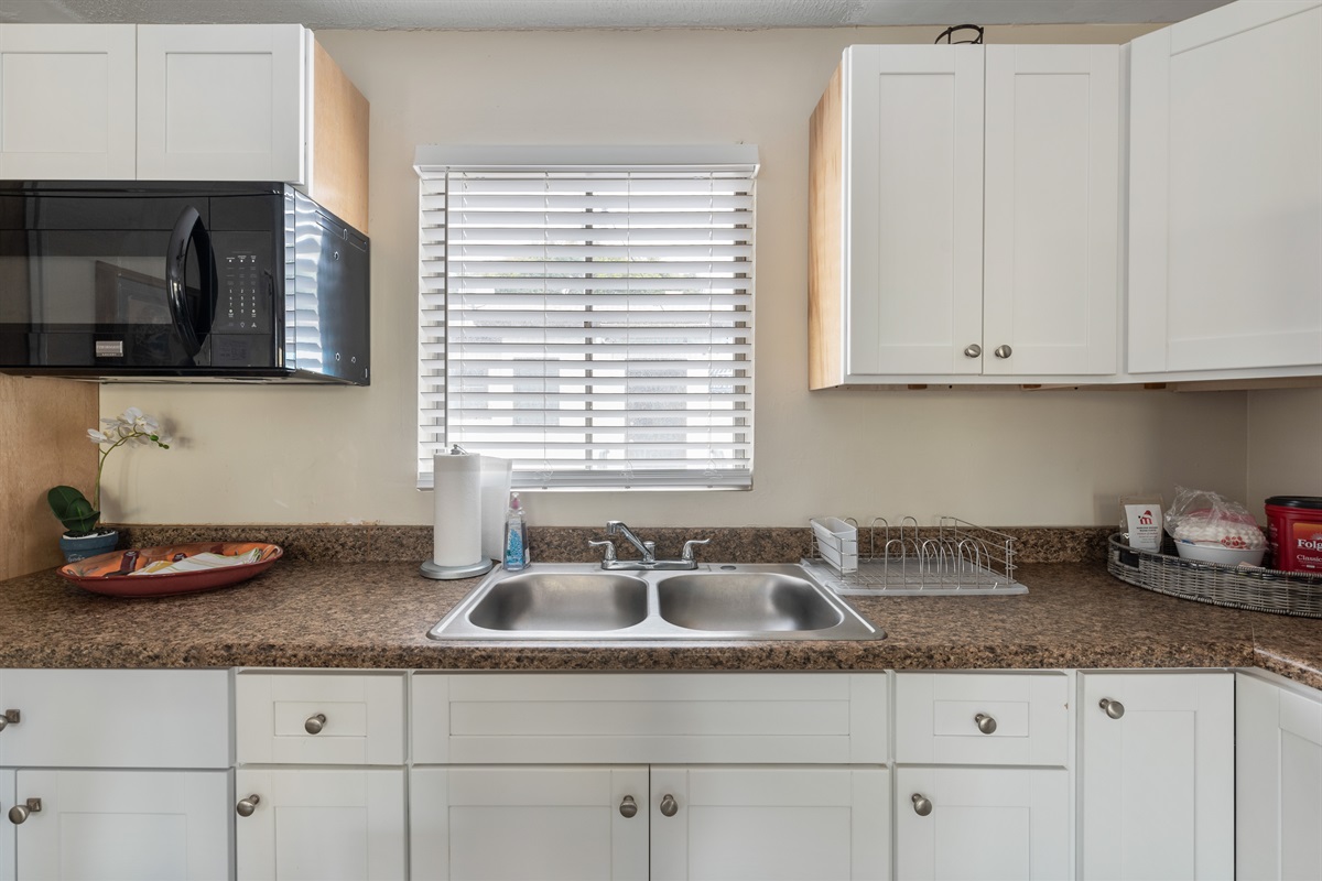 Kitchenette with Microwave, sink and coffee maker