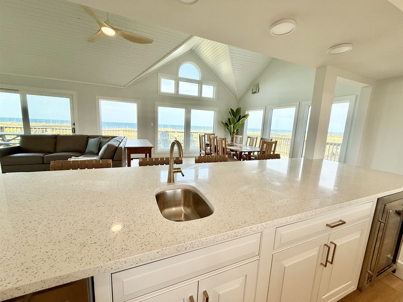 The largest of two kitchen islands!
