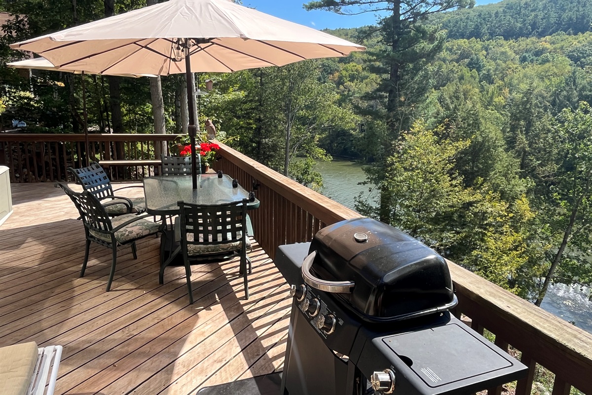 Rear deck overlooking the water