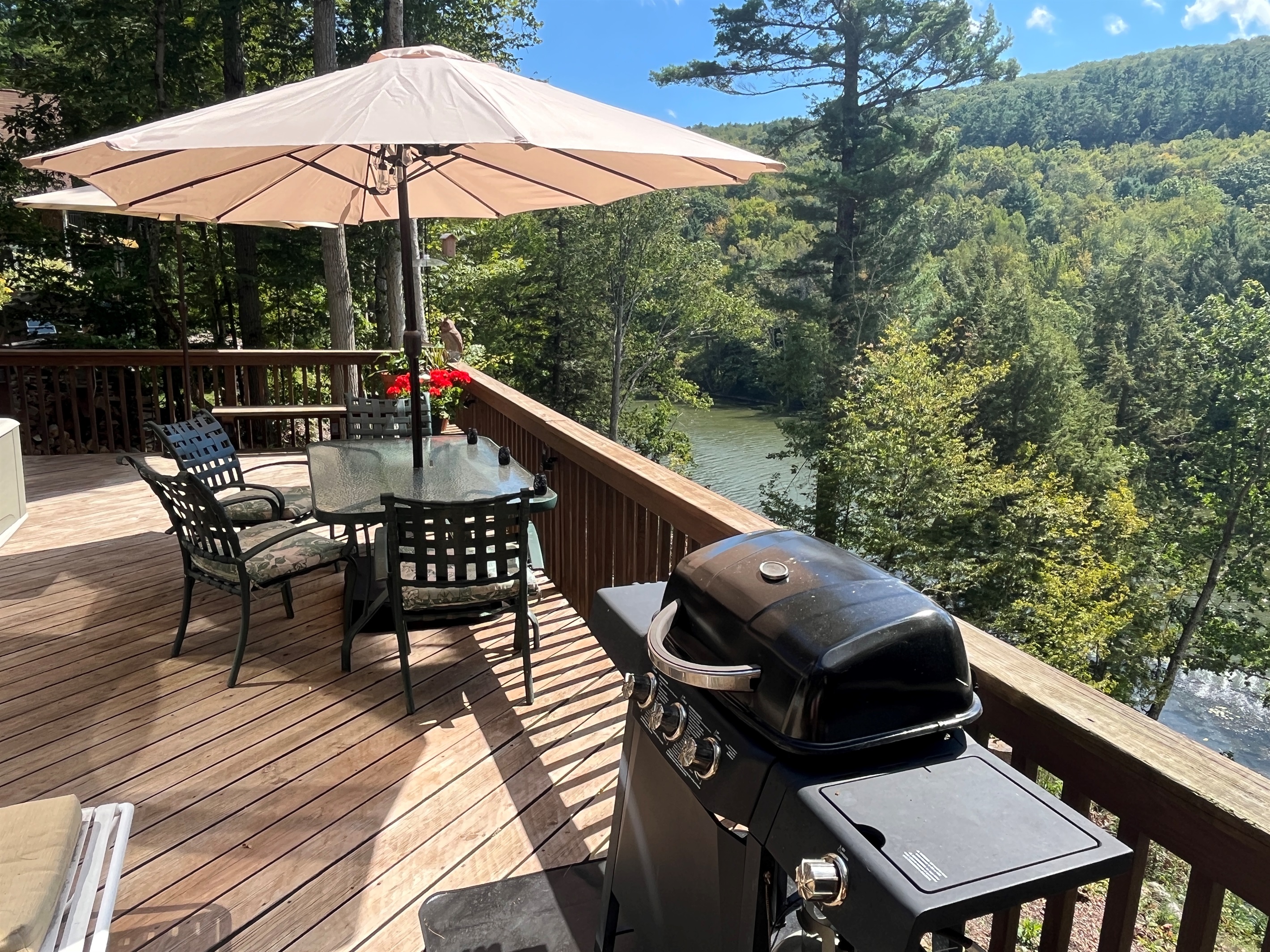 Rear deck overlooking the water