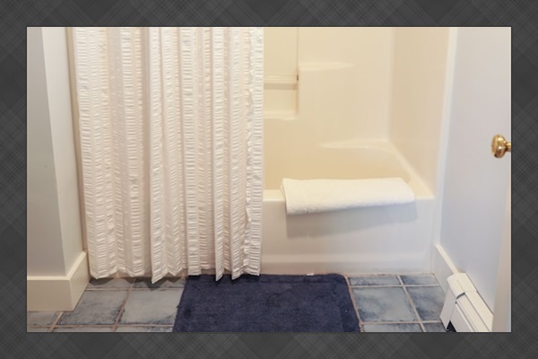 Downstairs bathroom with tub