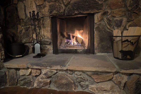 Relax by the wood fireplace (wood not provided)