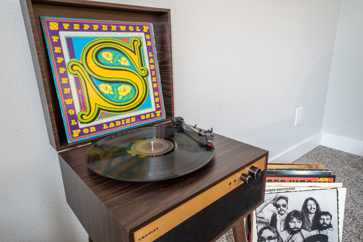 Throw on some tunes on the record player.