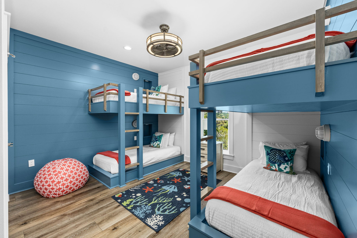 The spacious bunk room is perfect for kids, cousins, or friends - creating the sleepovers they'll talk about long after vacation ends.