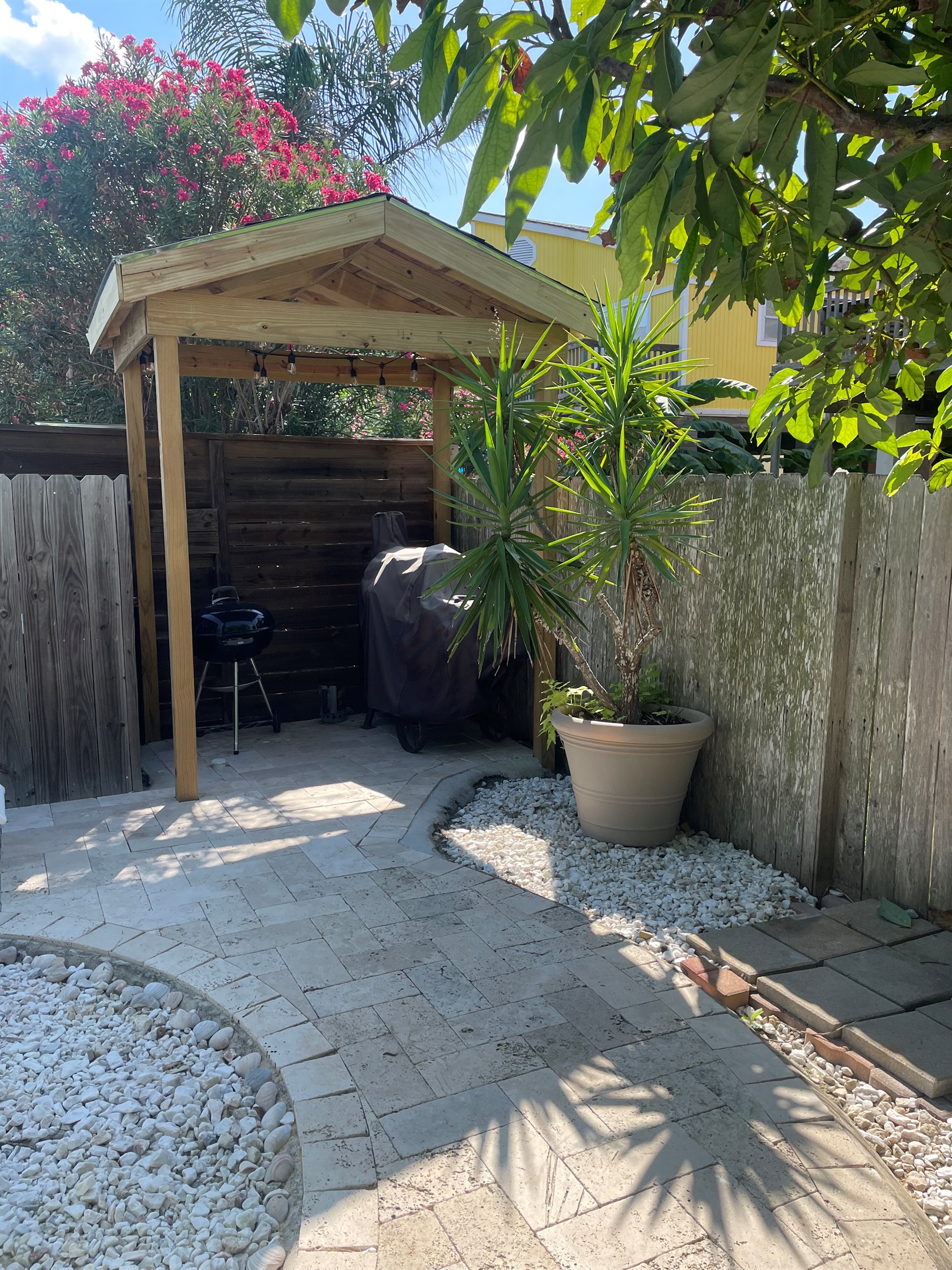 Outdoor grilling area - smoker and grill