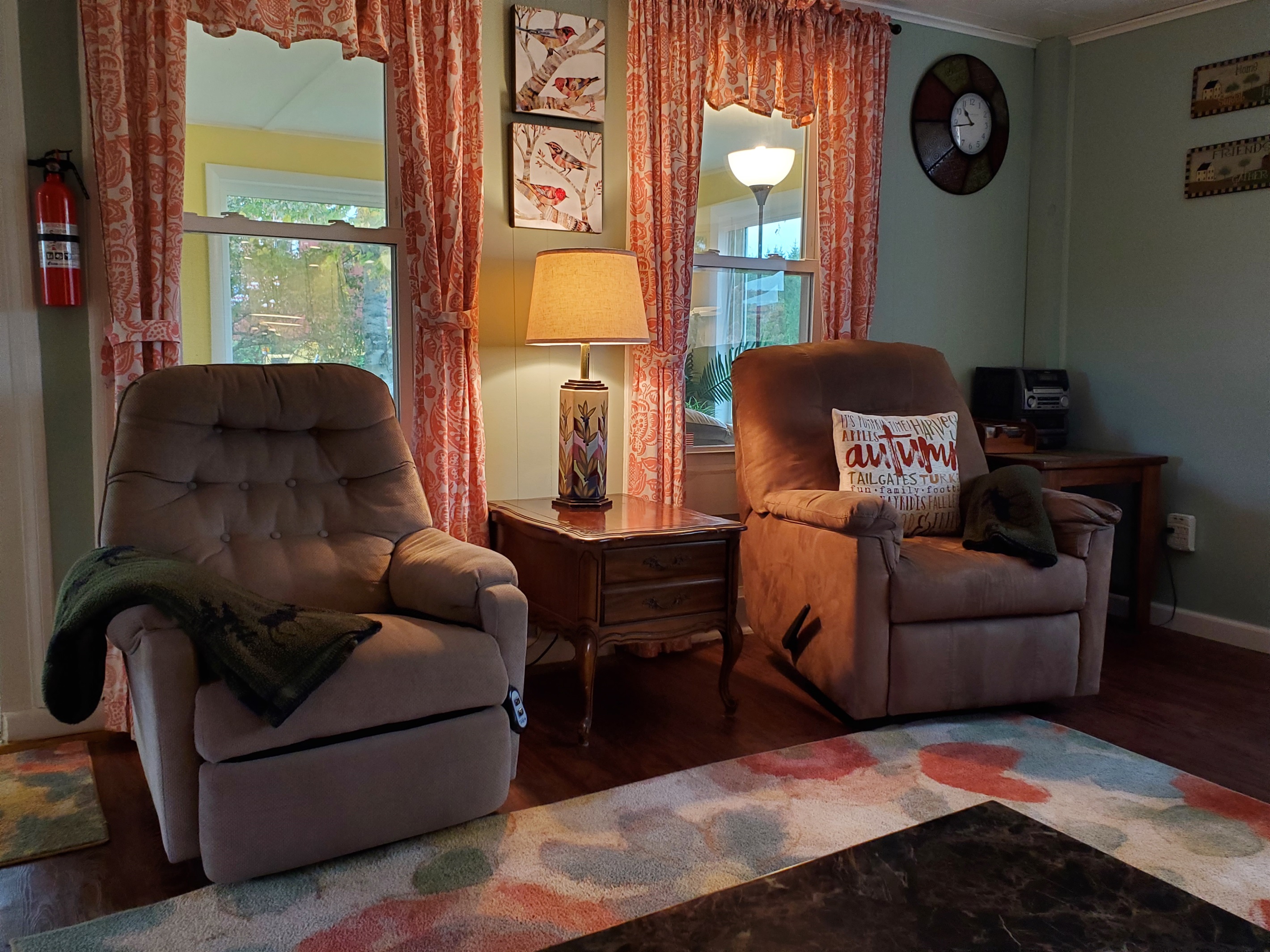 Two recliners in the living room