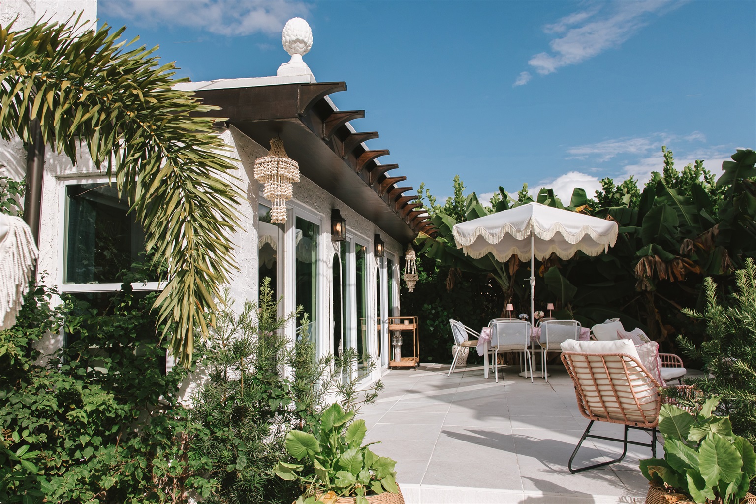 The peaceful patio is perfect for morning coffee, a late night beverage or just relaxing while reading a book.