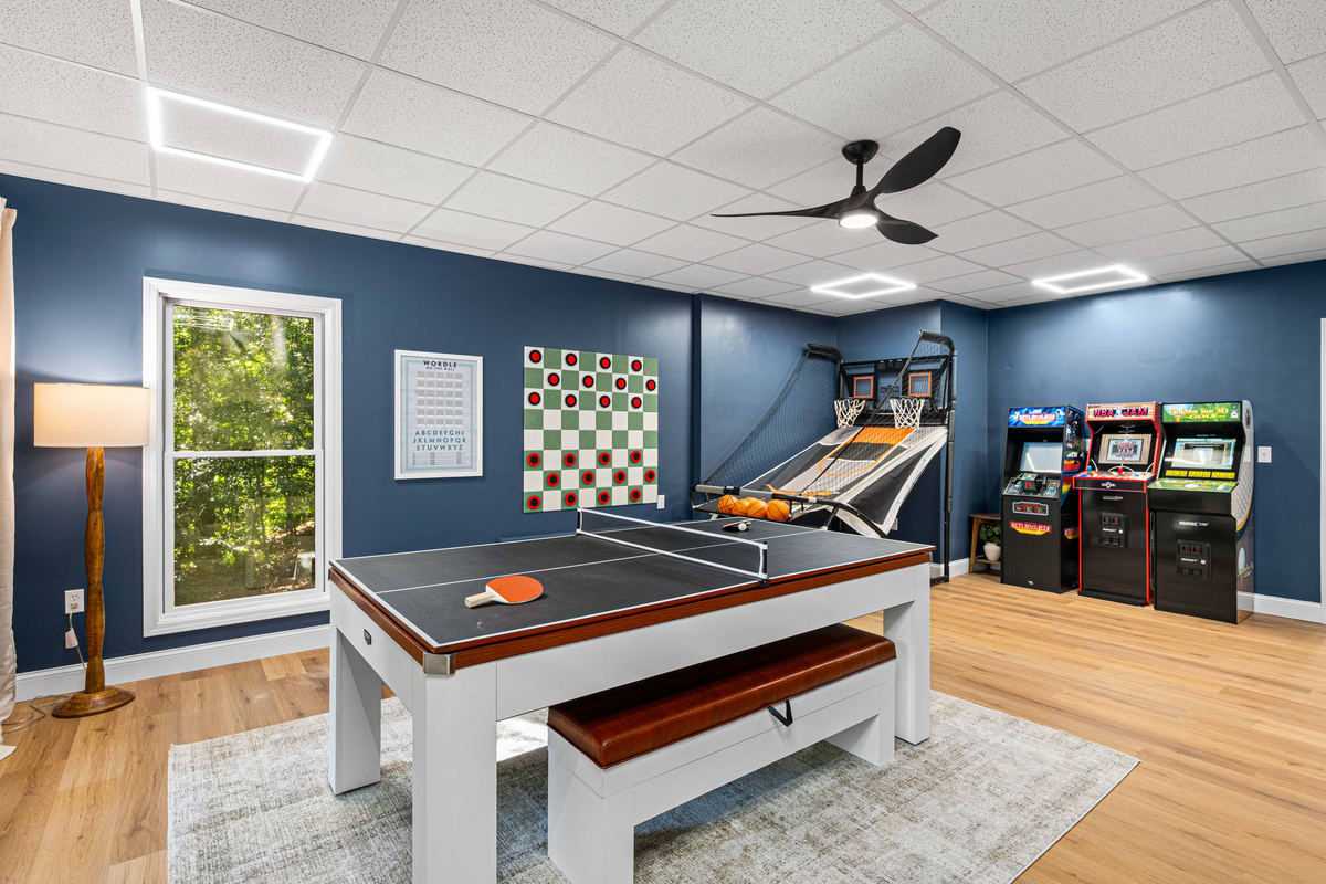 Whether it's pool or giant tic-tac-toe, game night just got an upgrade.