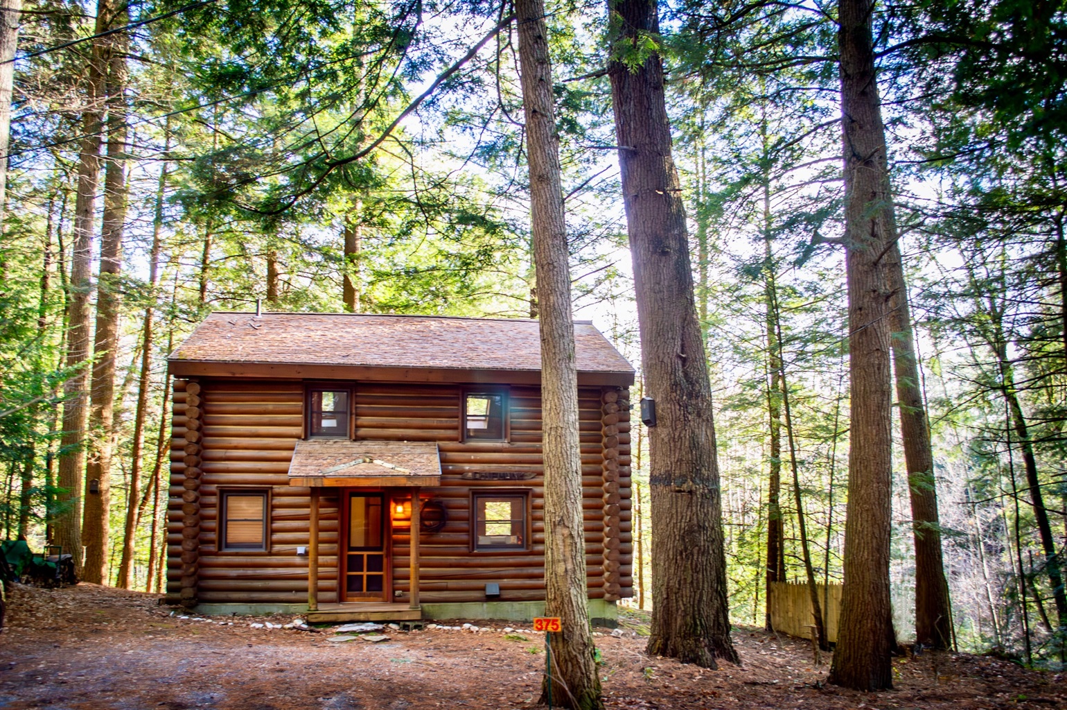 Nestled in a White Pine and Hemlock Forest.