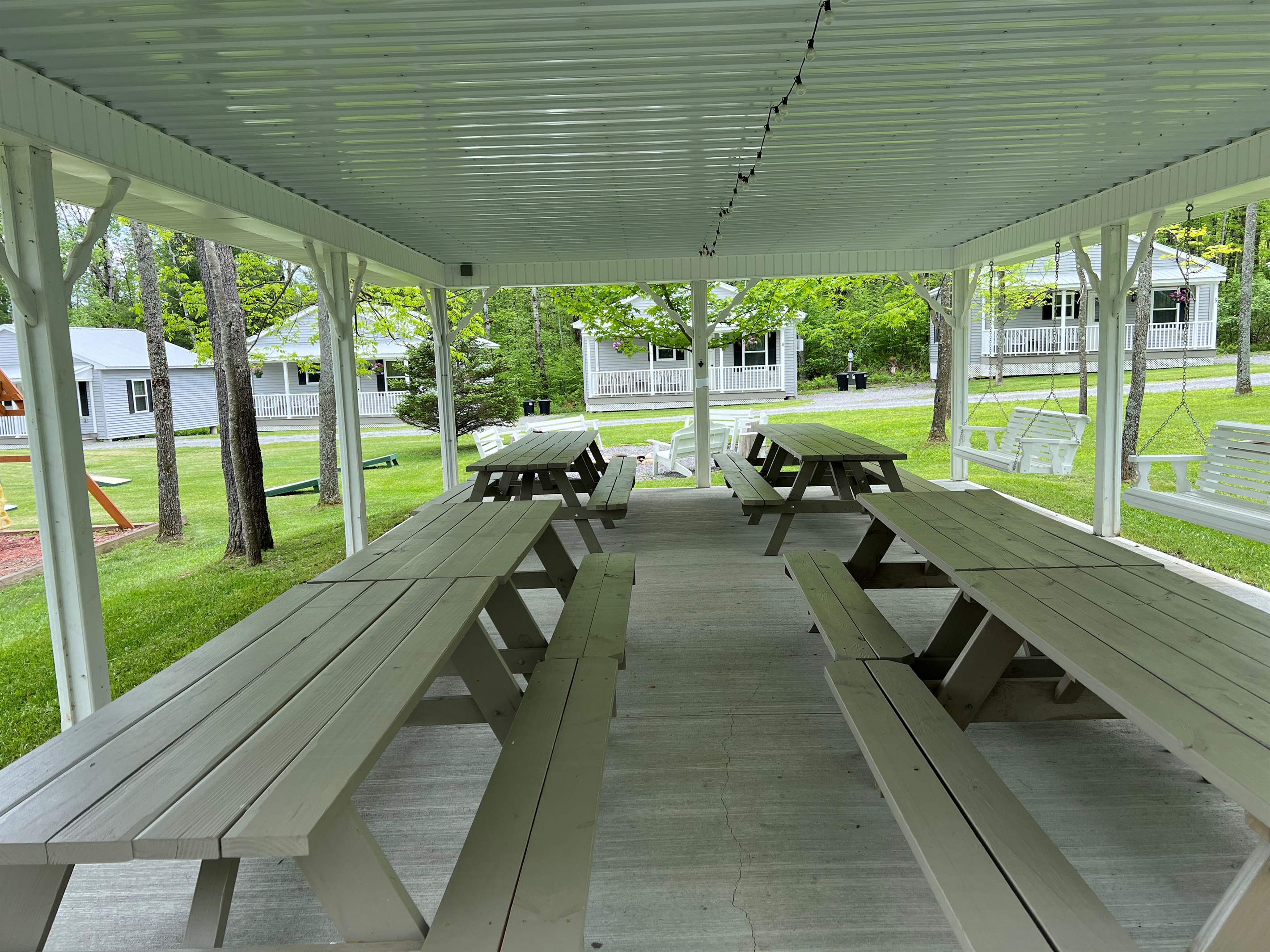 20x36 Pavilion w/ tables and grills