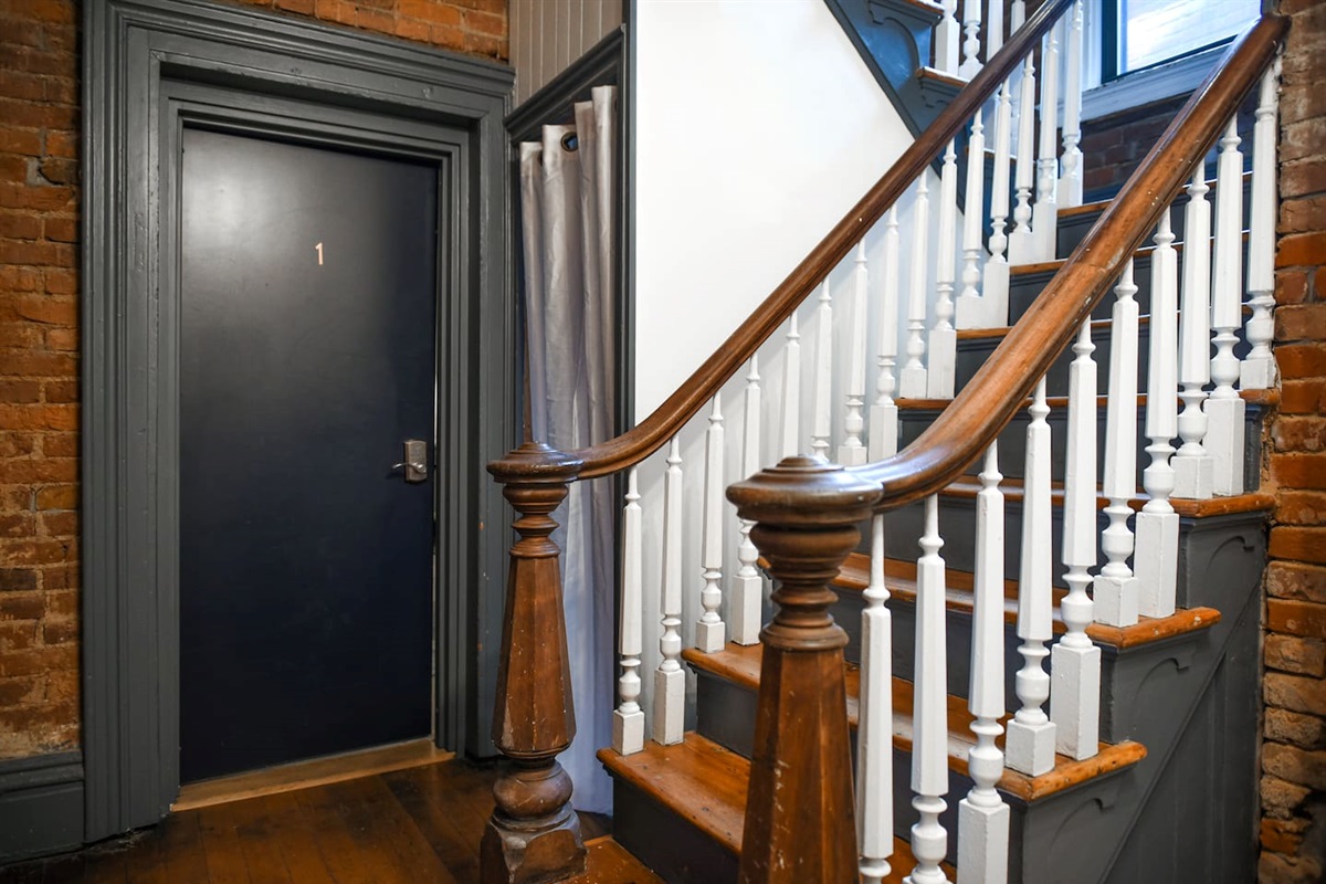 Stairs.