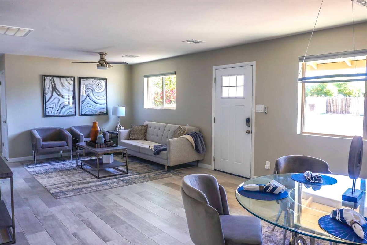 The front entry to the home is welcoming with an open floor plan.