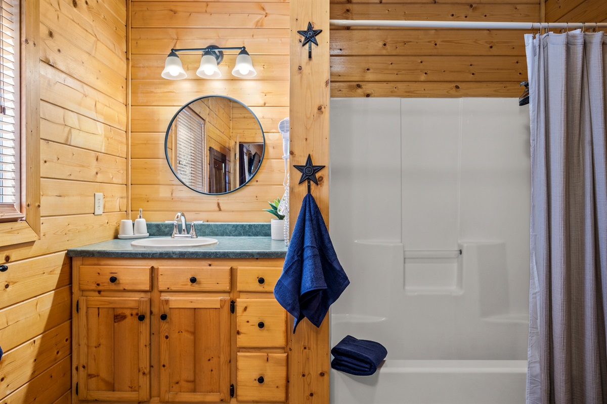 Clean and modern bathroom with fresh towels provided