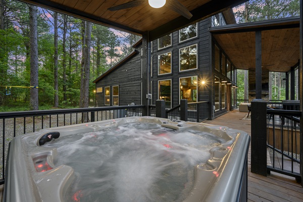 Hot tub off the deck