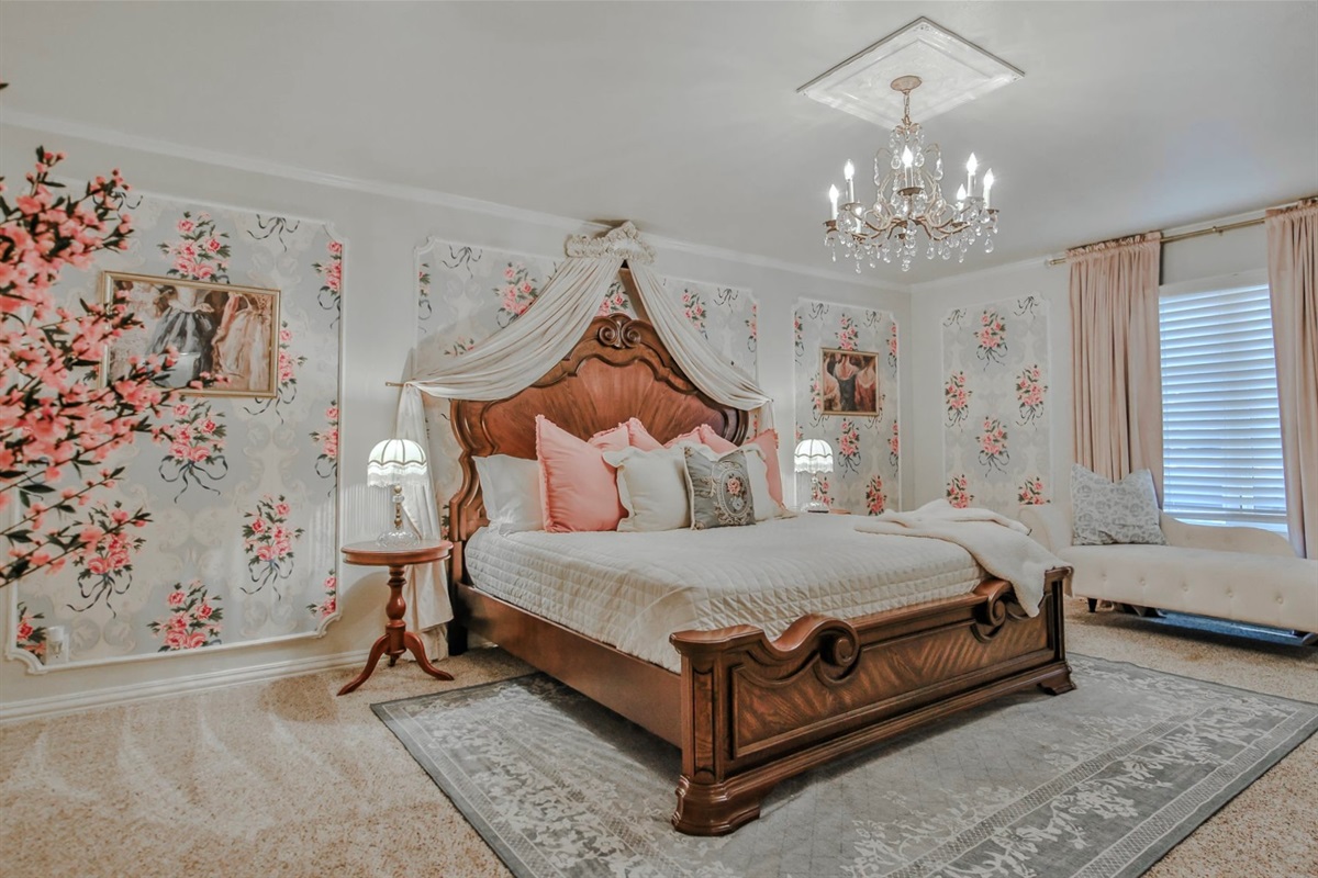 The Regency Suite: A chamber fit for a duke—or a diamond. Fireplace, smart tv, king bed, and courtyard views invite truly refined rest.