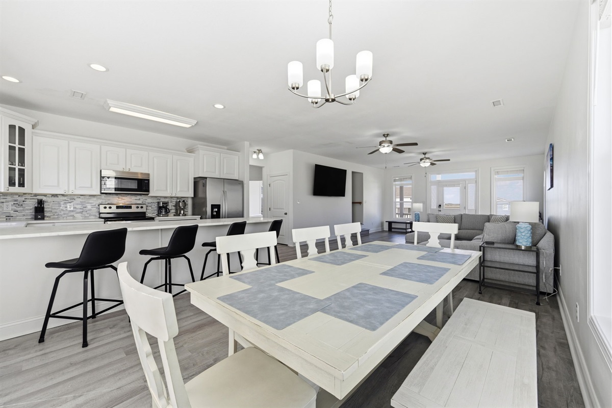 Open-concept living makes it easy for everyone to stay connected