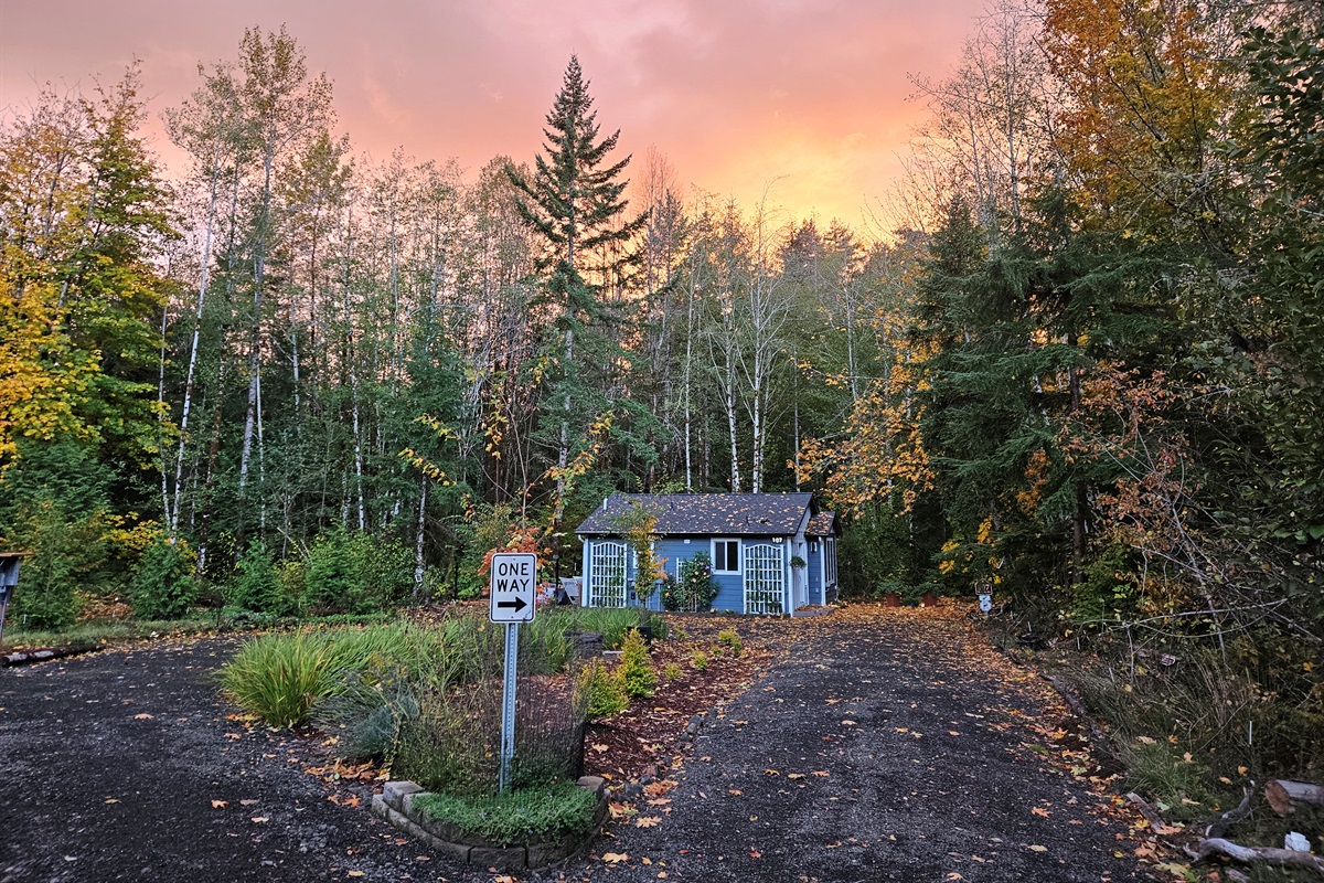Stunning November sunsets at Alder Falls.