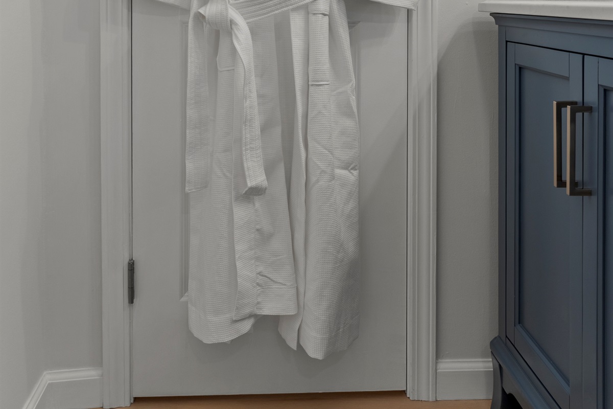 Wrap yourself in plush robes and unwind. Every detail is designed to bring the spa experience home