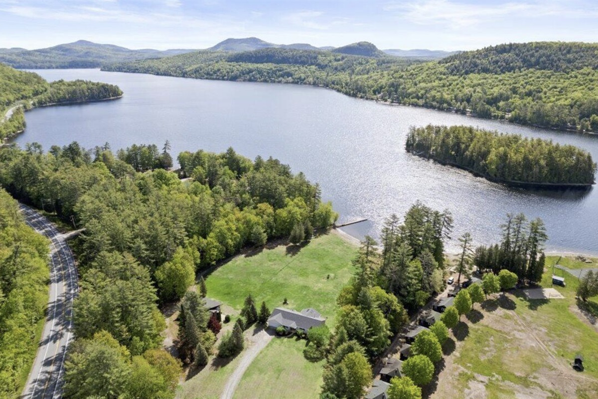 Schroon Lake Waterfront w/ Hot Tub 19 beds ADK Lakefront Property