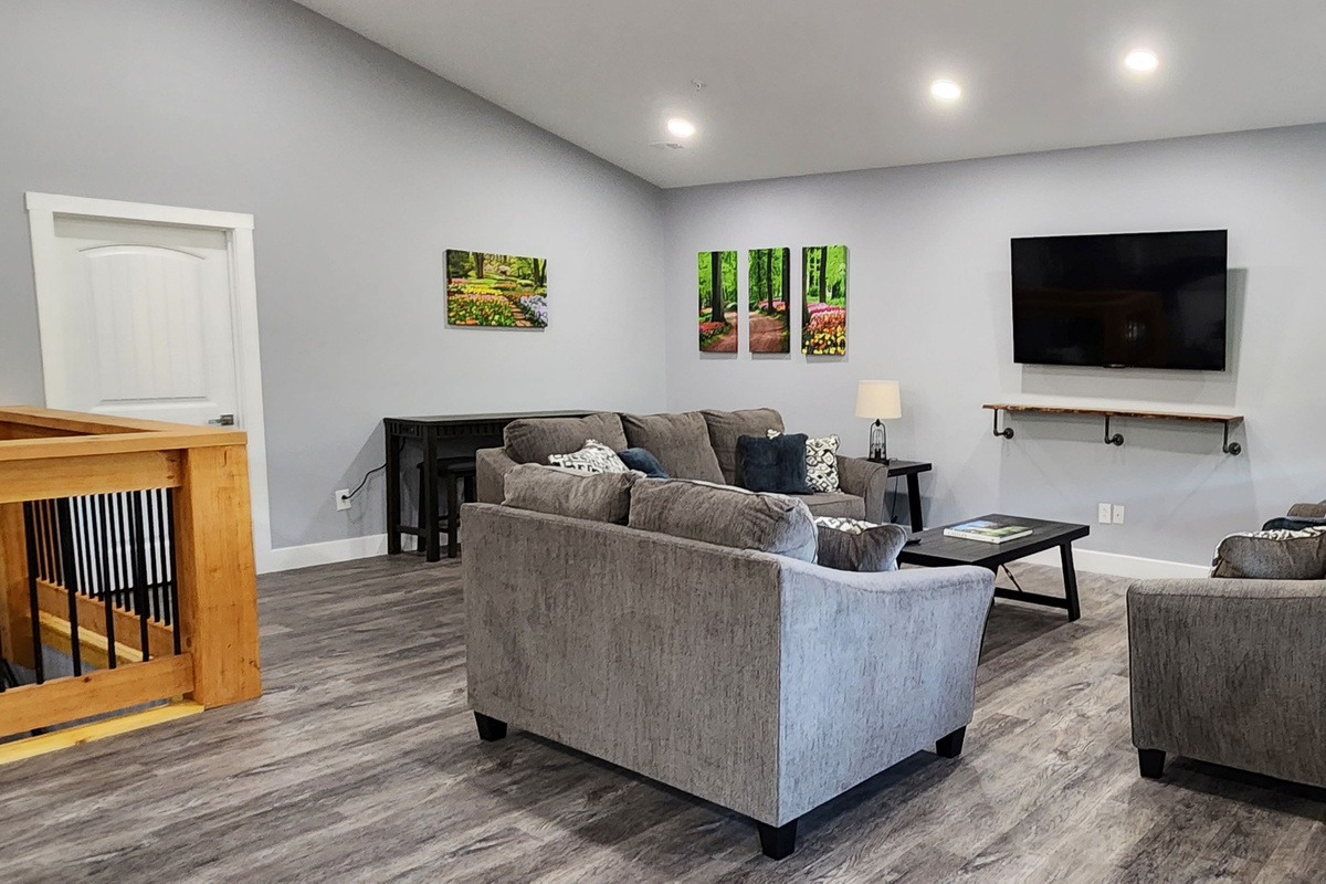 Open-concept living space with plenty of room for everyone to relax and gather.