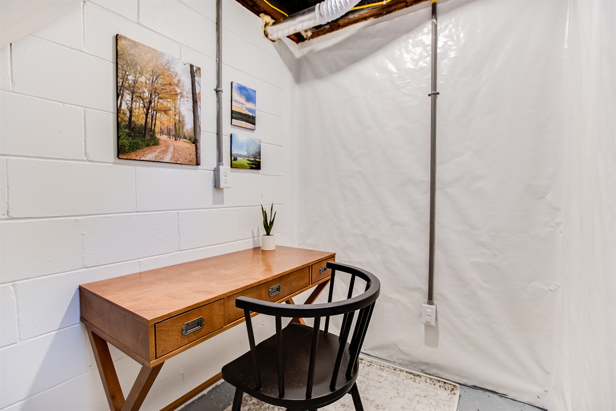 Basement office nook