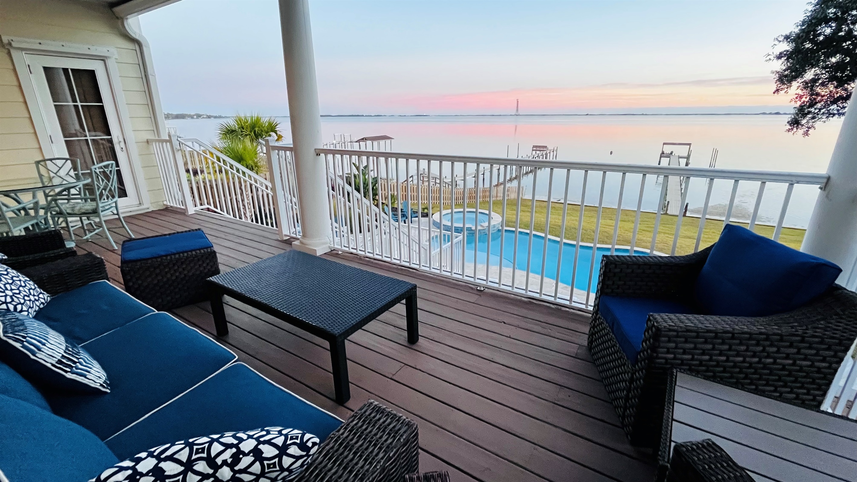 Sunset just beginning on a December day.