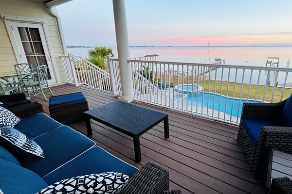 Sunset just beginning on a December day.