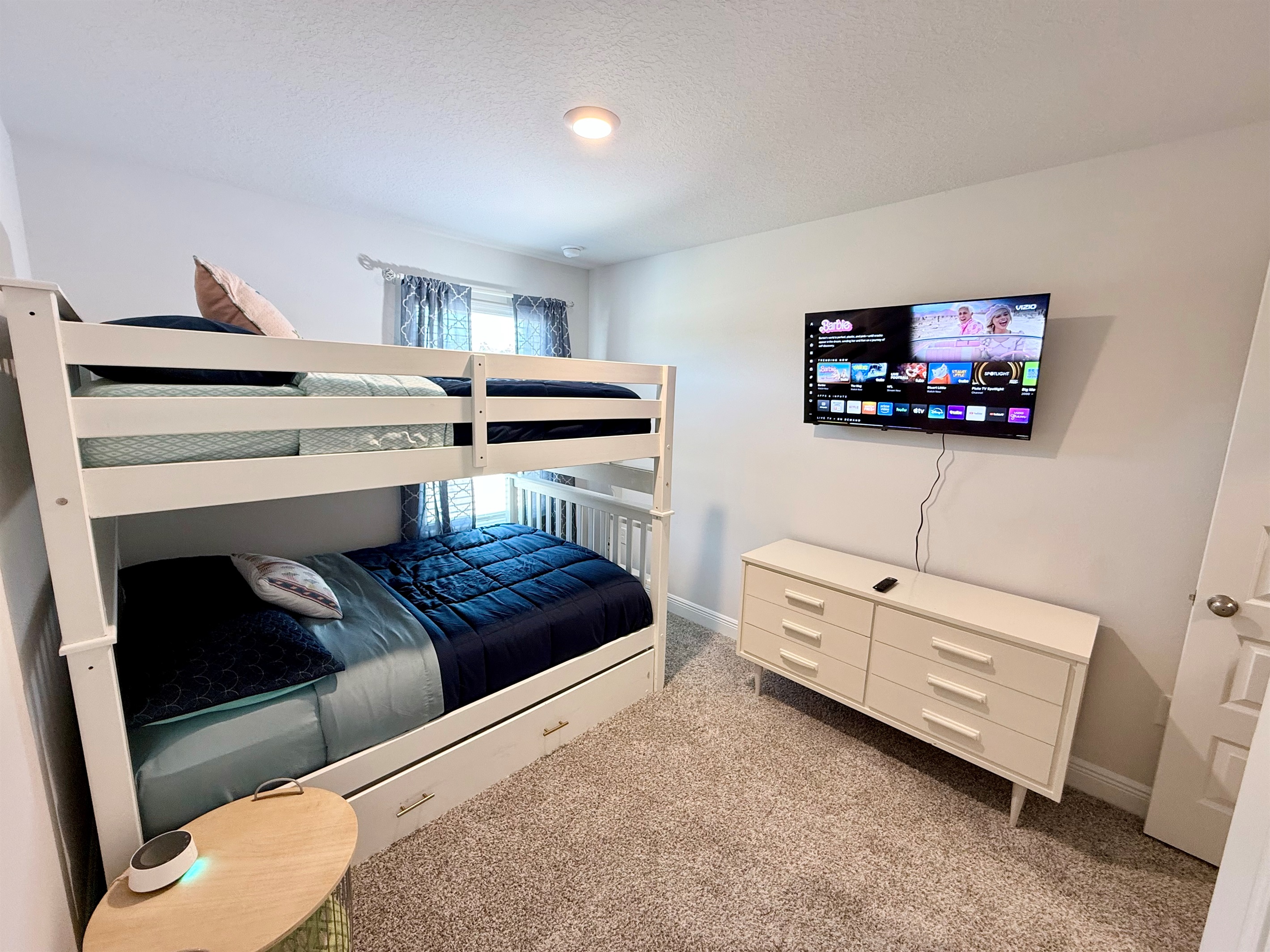 Double over double bunk bed room for the kids