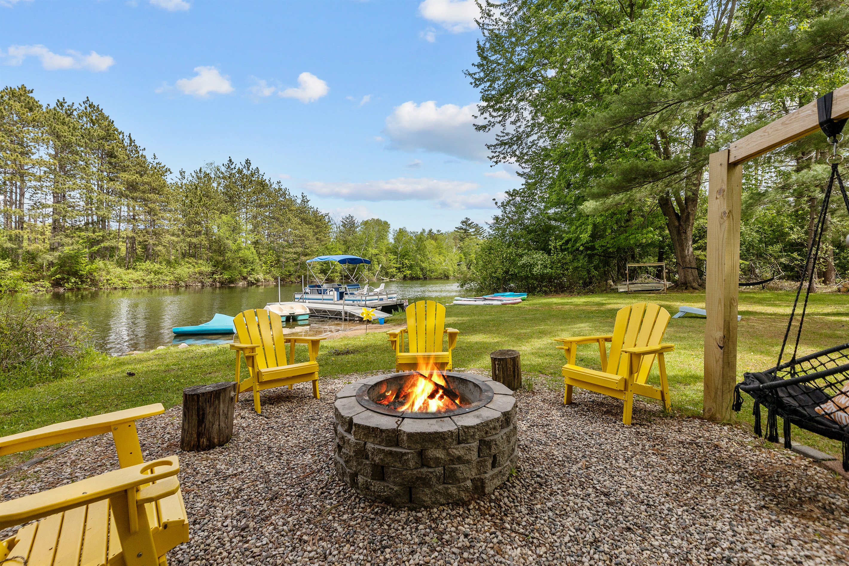 The perfect spot for s'mores, stories, and stargazing