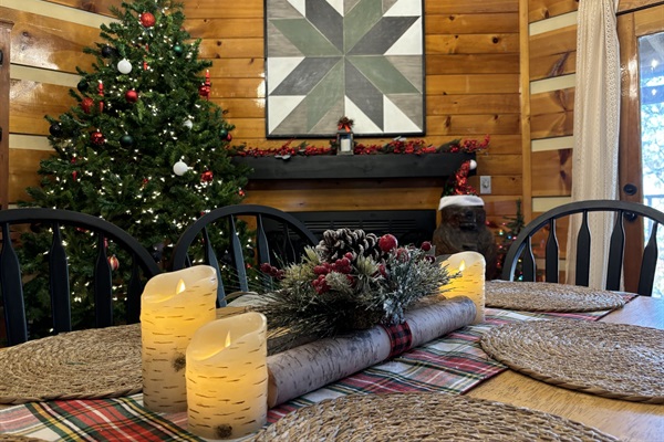 Decorated for the holidays. Come enjoy spending time with your loved ones in the Smoky Mountains!