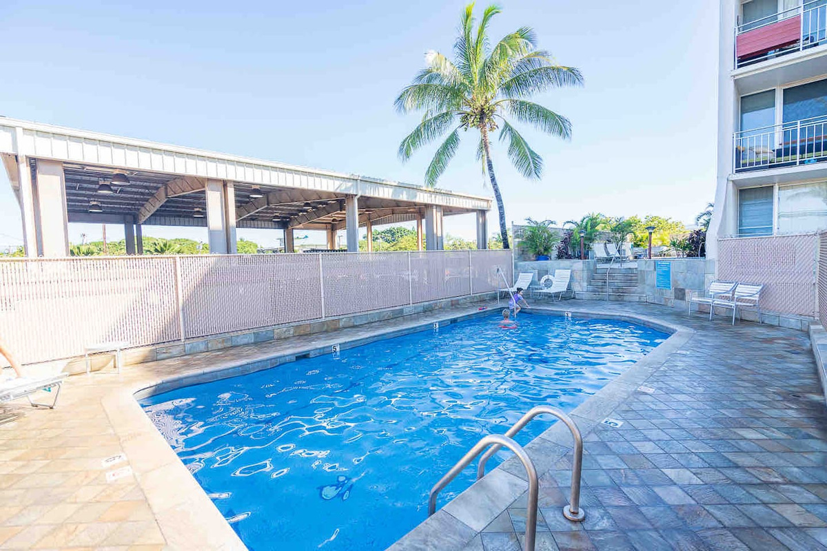 Onsite, heated swimming pool