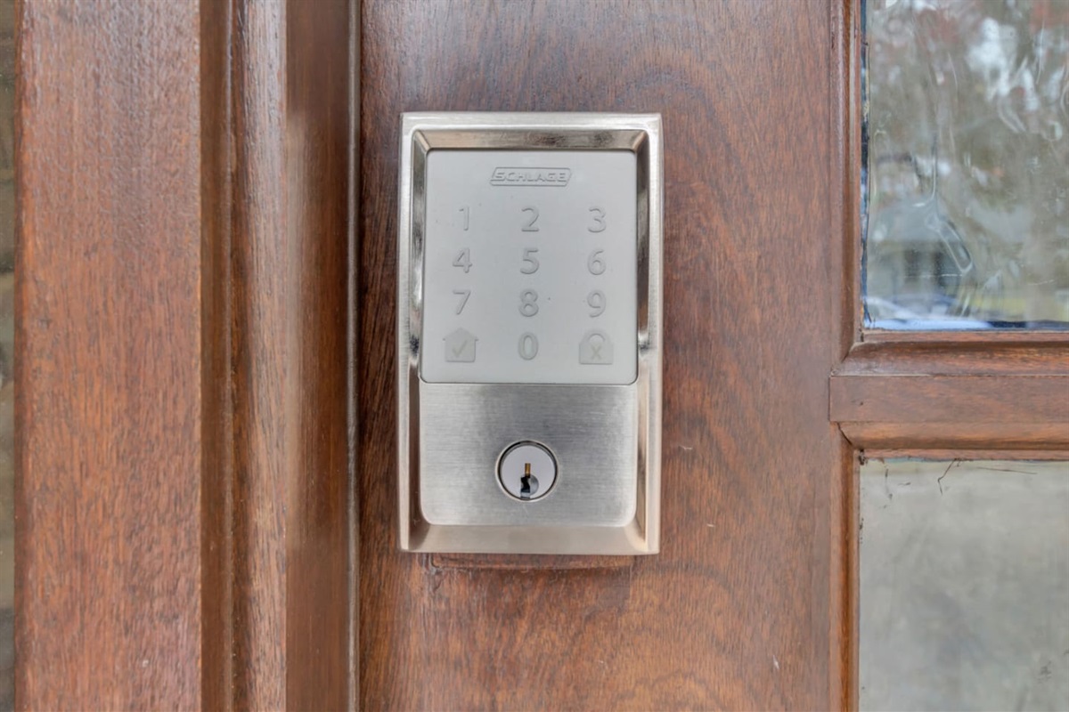 Keyless entry with a personalized access code provided at check-in for a smooth, secure, and contactless arrival.