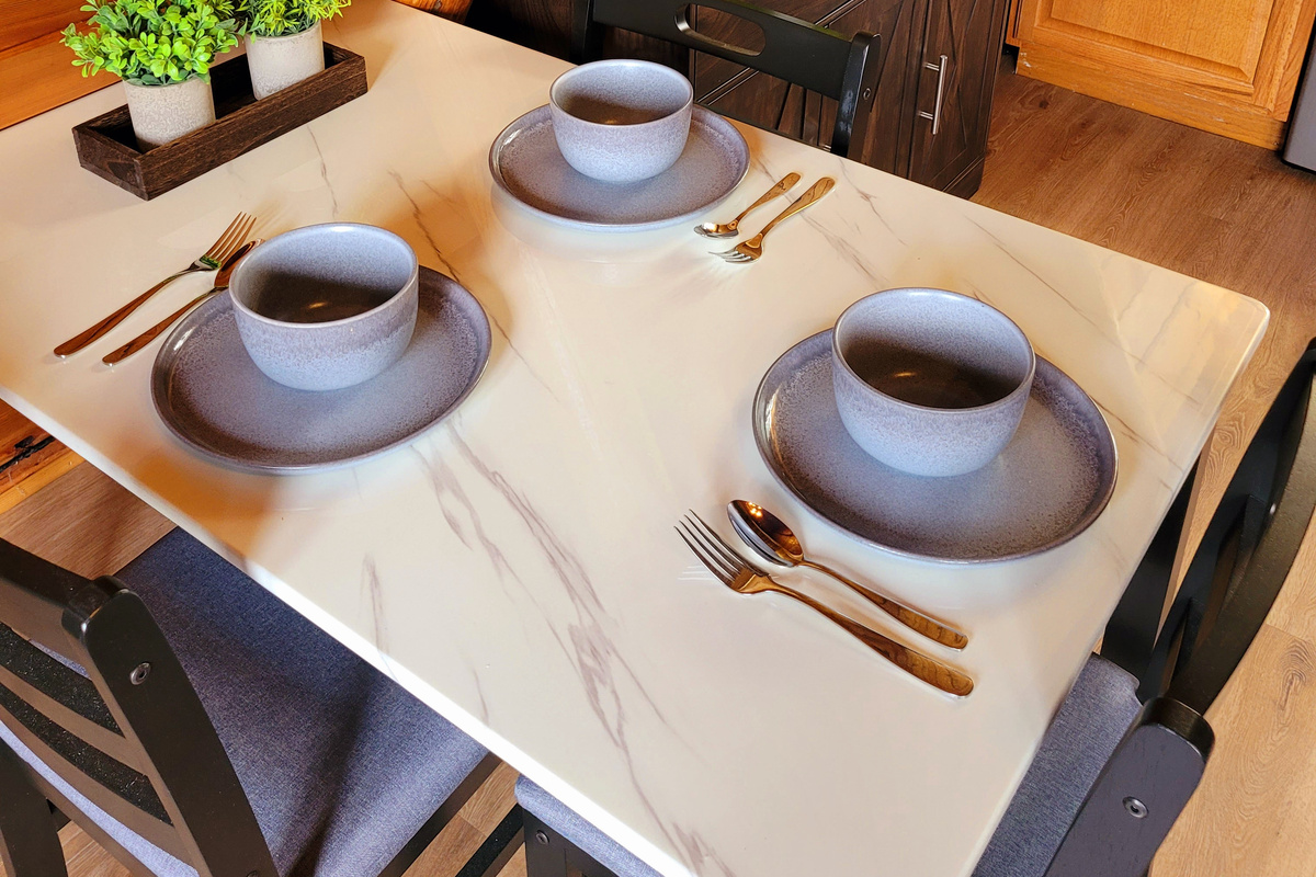 Gather around for coffee, conversation, and card games.