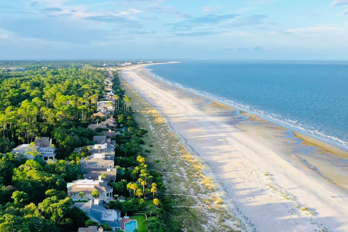 Hilton Head Island's beaches from above