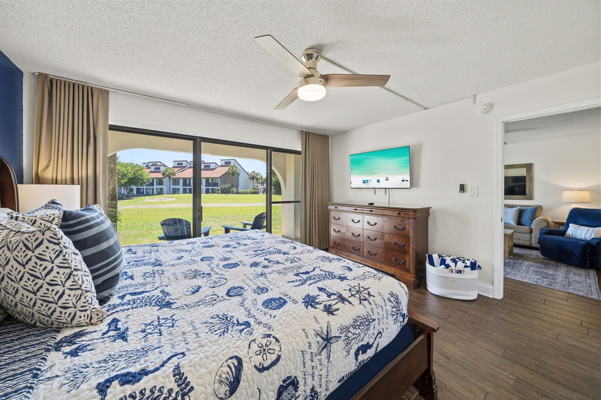 Master King Suite with golf course views