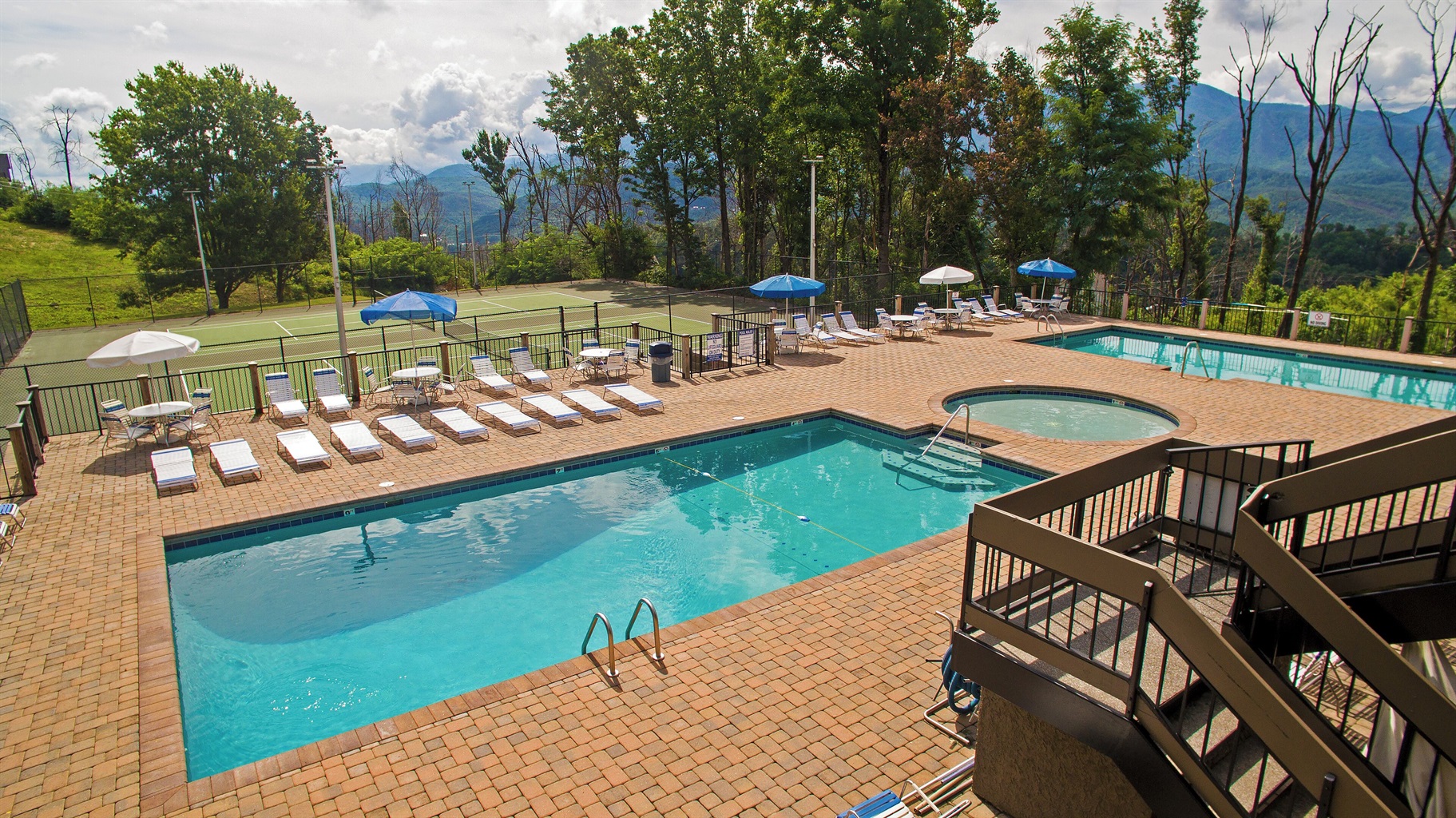 1 of 3 Chalet Village Pools you can access! All right around the corner!