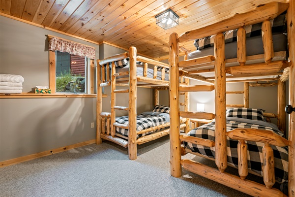 Extra bunk room perfect for kids, cousins, or group getaways.