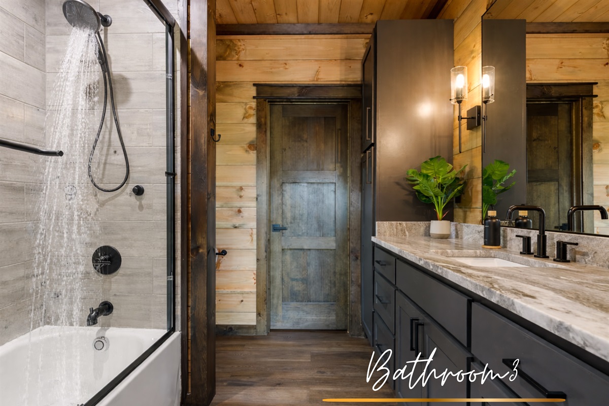 A shower that feels like a retreat..to unwind, soak in the beauty and warm.