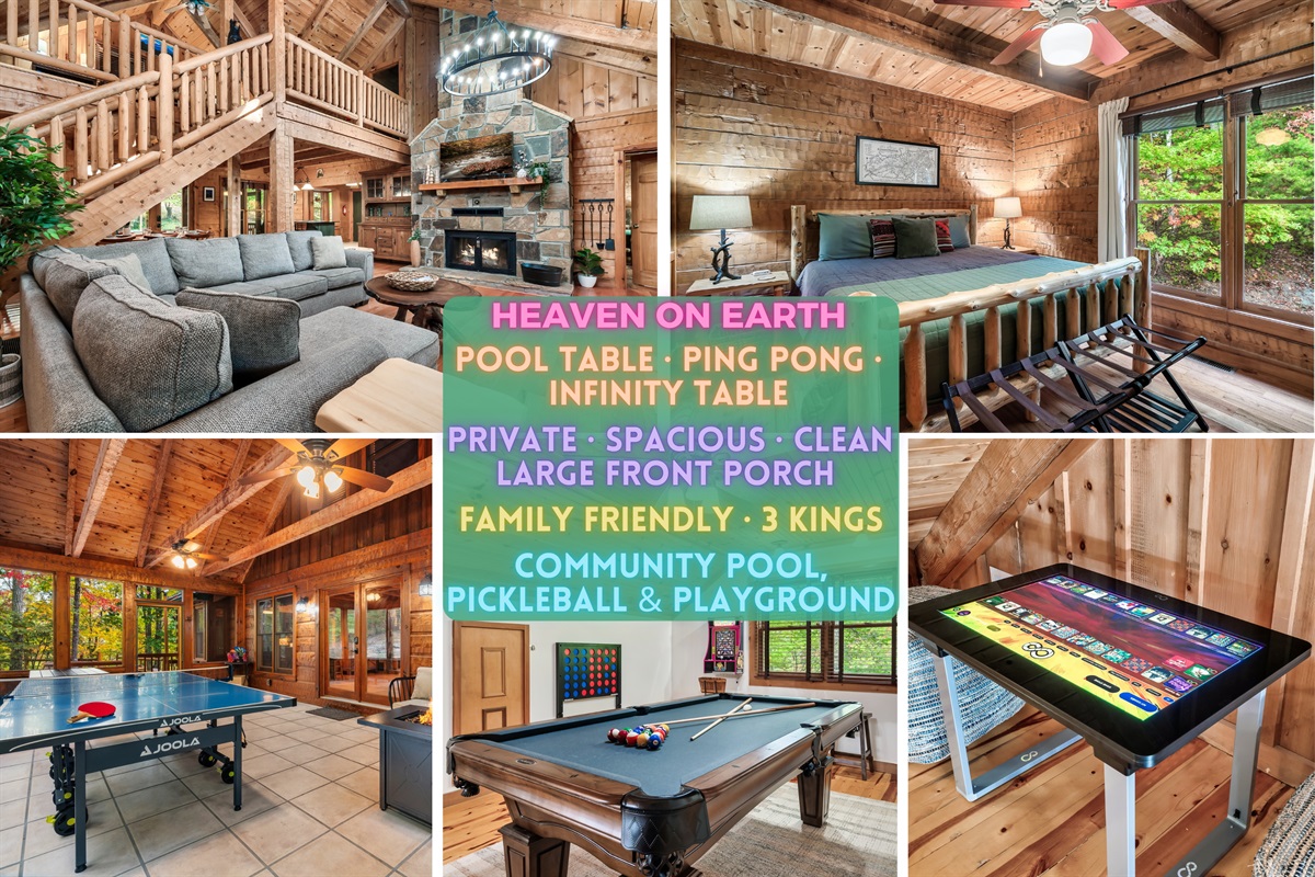 Escape to the Smoky Mountains with this charming 4-bedroom cabin. Perfectly situated for relaxation and adventure, this cabin offers a serene getaway in the mountains. Book your stay today!