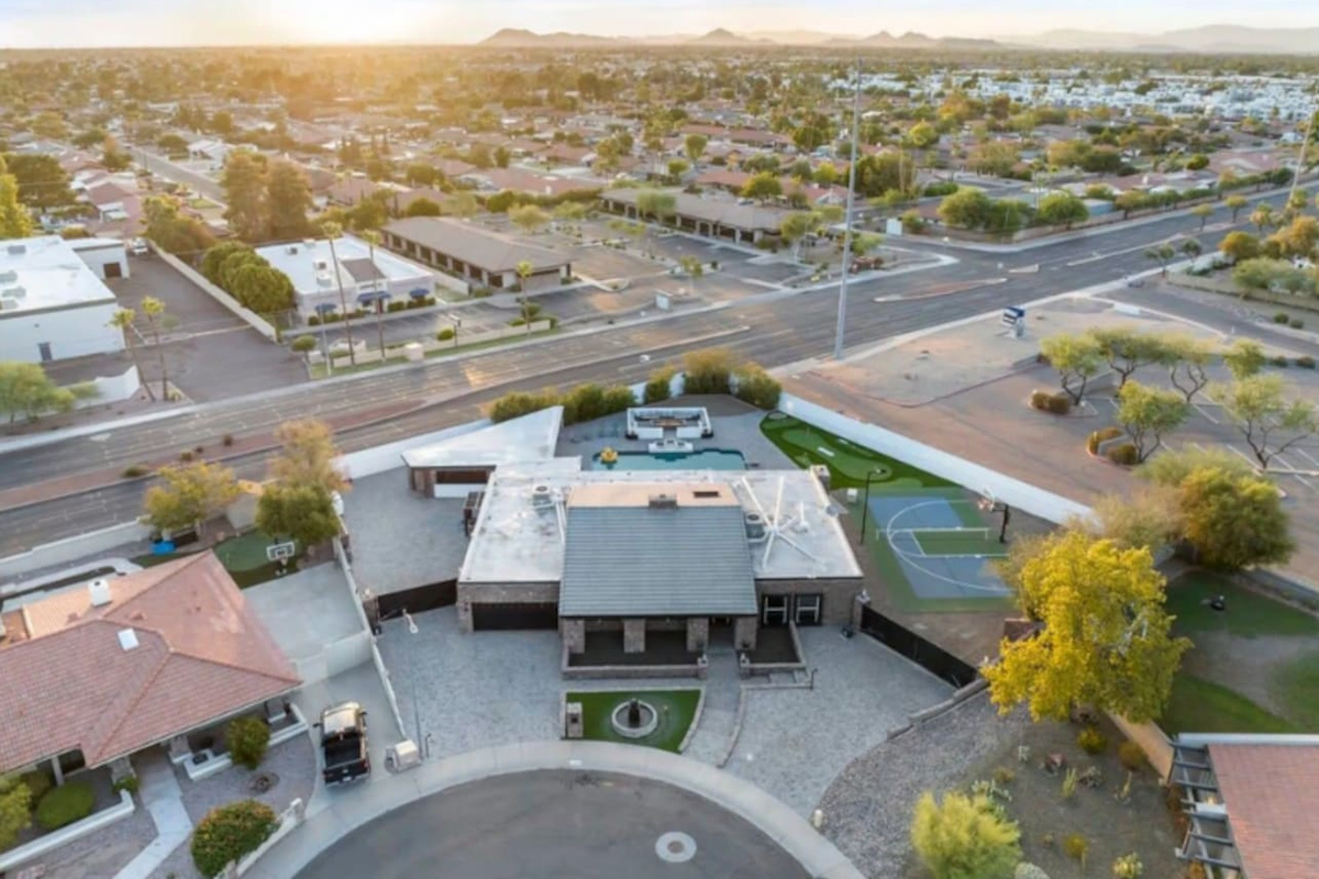 Aerial view during the day