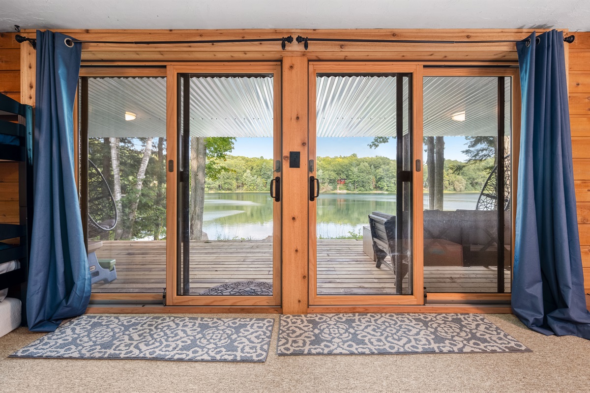 outdoor access to the backyard porch